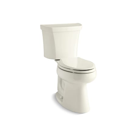 Kohler Toilet, Gravity Flush, Floor Mounted Mount, Elongated, Biscuit 3999-RA-96